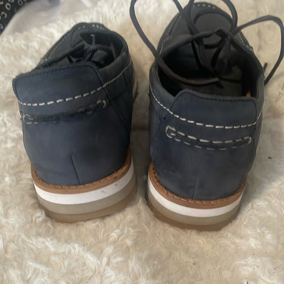 Clarks Men\'s Blue Leather Shoes